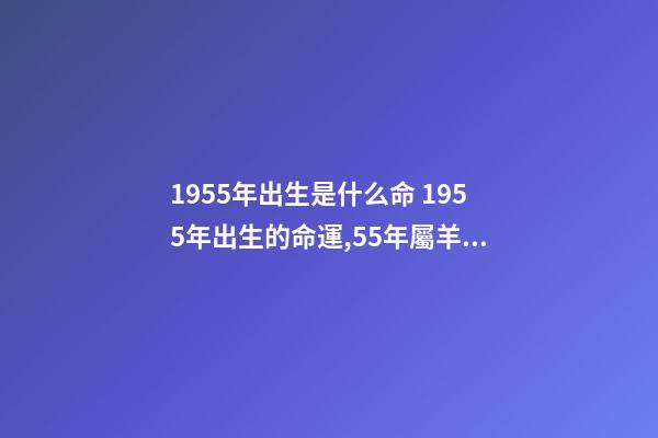 1955年出生是什么命 1955年出生的命運,55年屬羊的人的一生運勢-第1張-觀點-玄機派